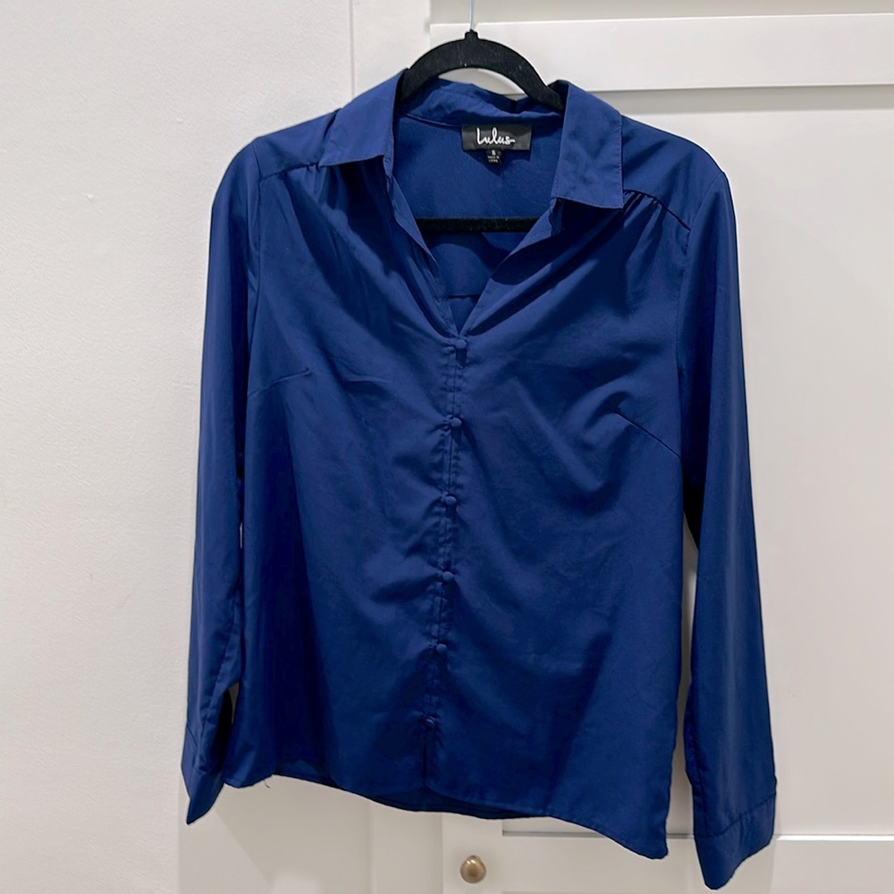 Lulus Dark Blue Blouse